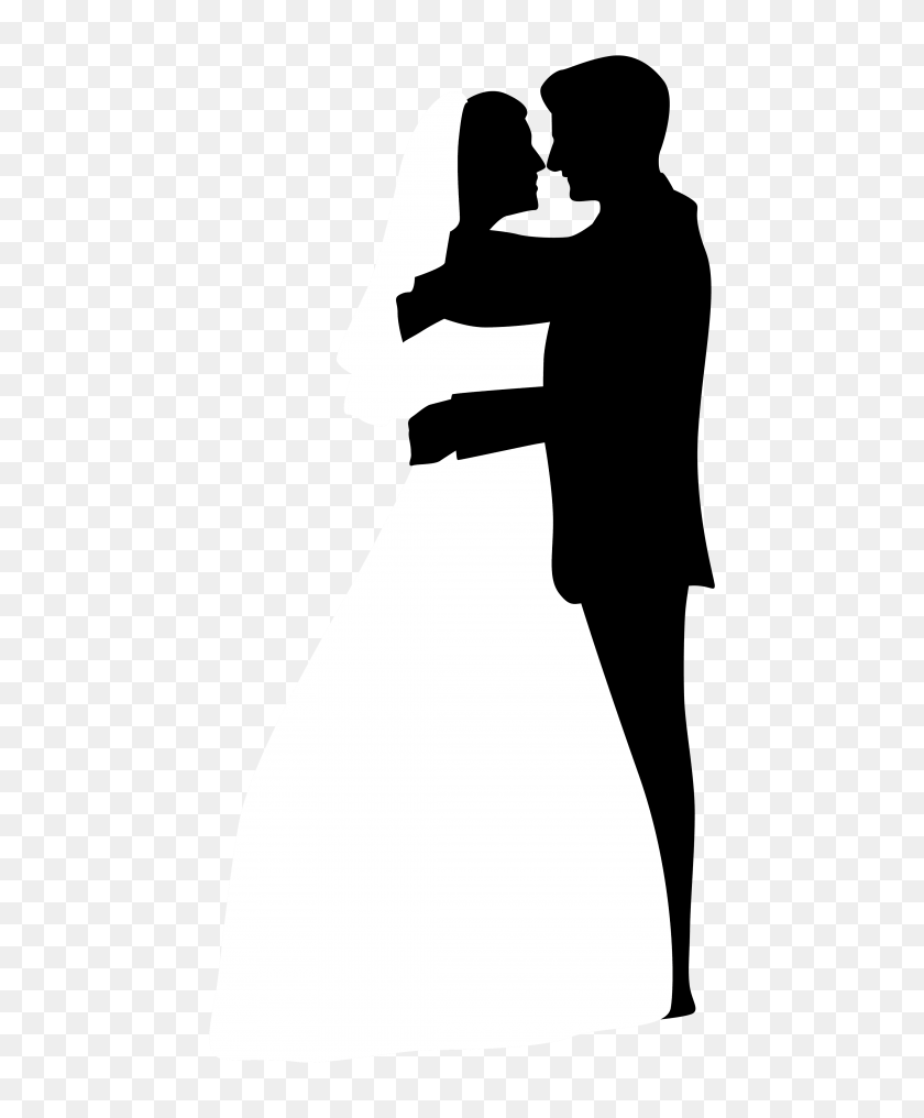 480x956 Wedding Couple Silhouettes Clip Art Png - Wedding Dress Clipart Free
