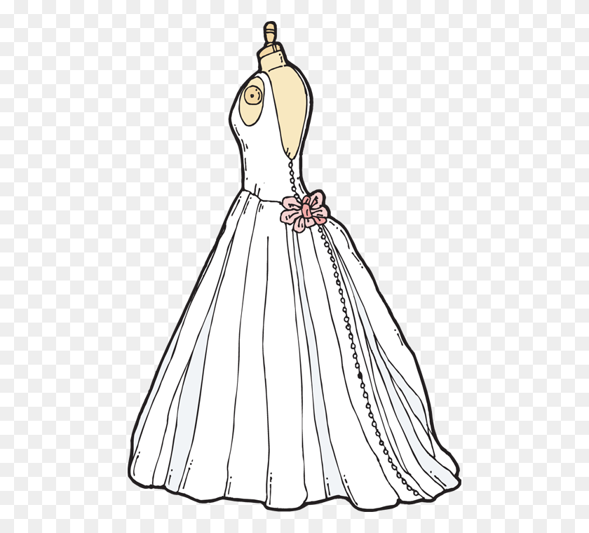 476x700 Свадебное Платье Картинки - Платье Клипарт Png