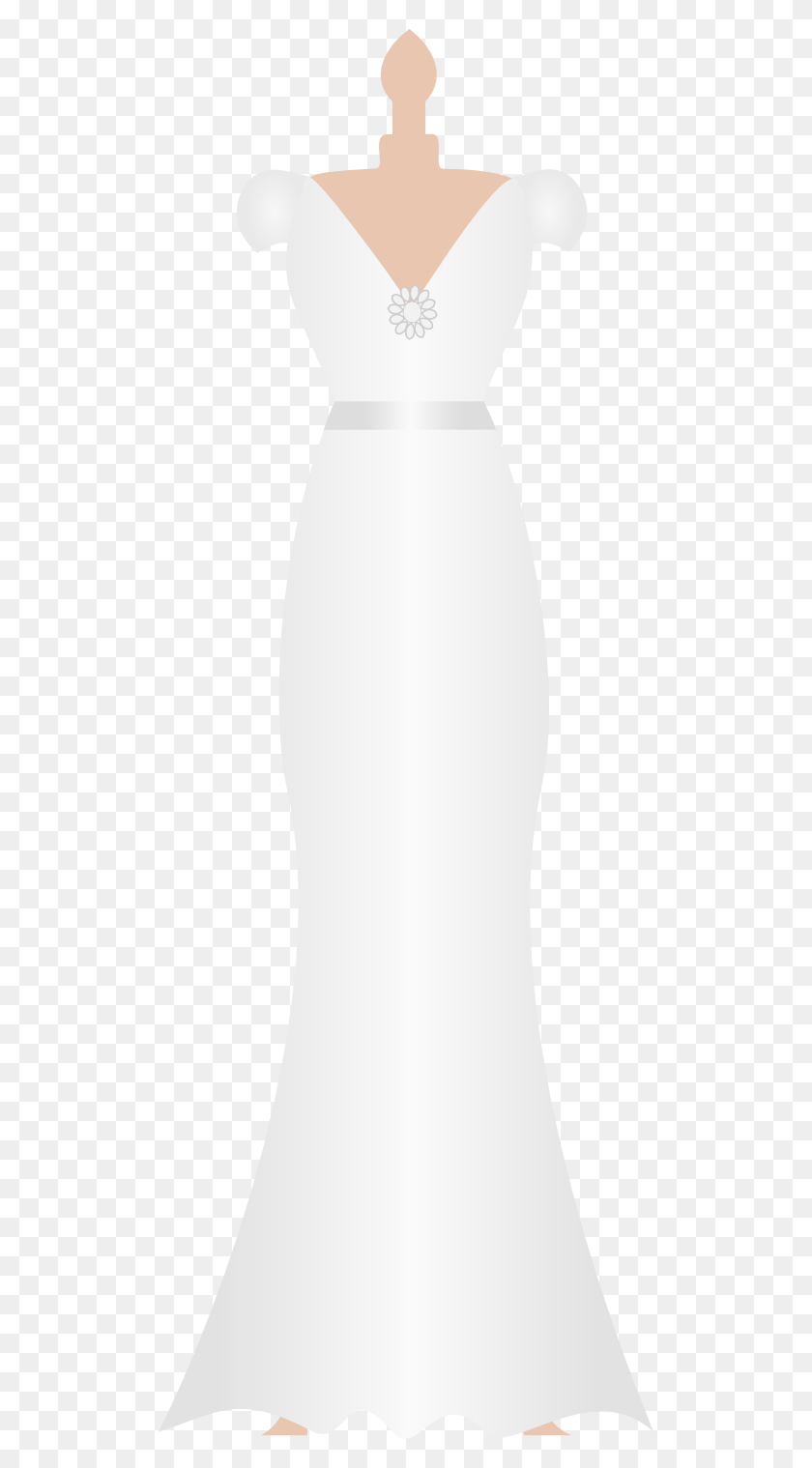 512x1459 Wedding Dress Clip Art - Formal Dress Clipart
