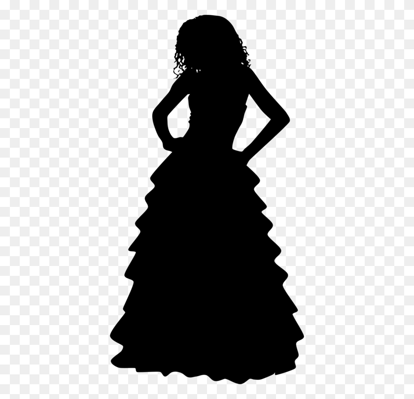 394x750 Свадебное Платье Вечернее Платье Силуэт - Свадебное Платье Клипарт