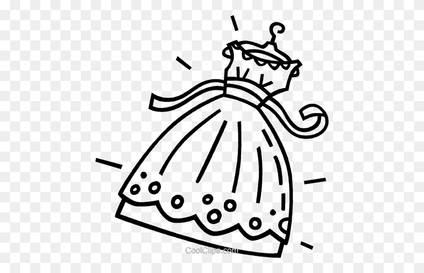 462x480 Wedding Dress Royalty Free Vector Clip Art Illustration - Wedding Dress Clipart