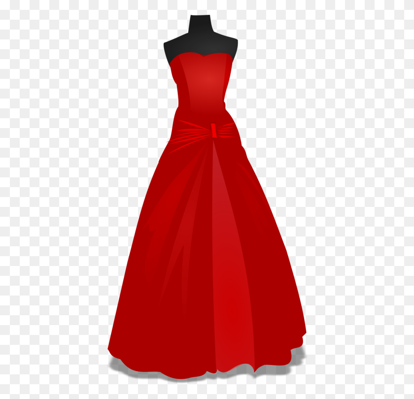 412x750 Wedding Dress T Shirt Clothing Top - Red Dress Clipart