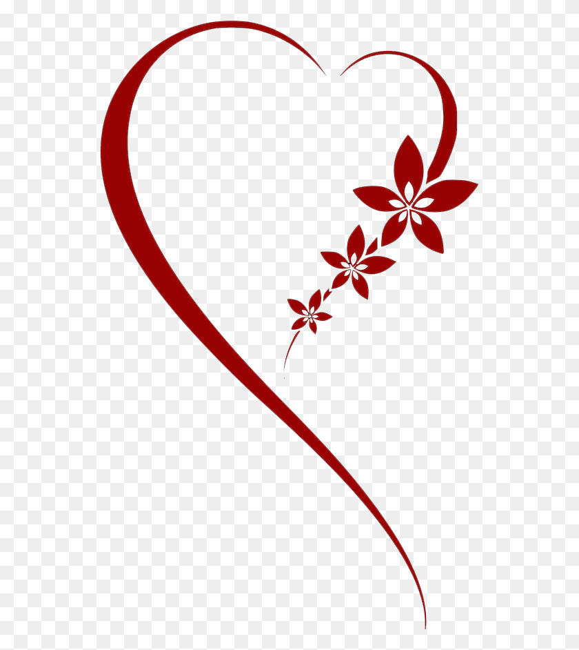 549x882 Свадебный Дизайн Сердца - Свадебный Цветочный Клипарт