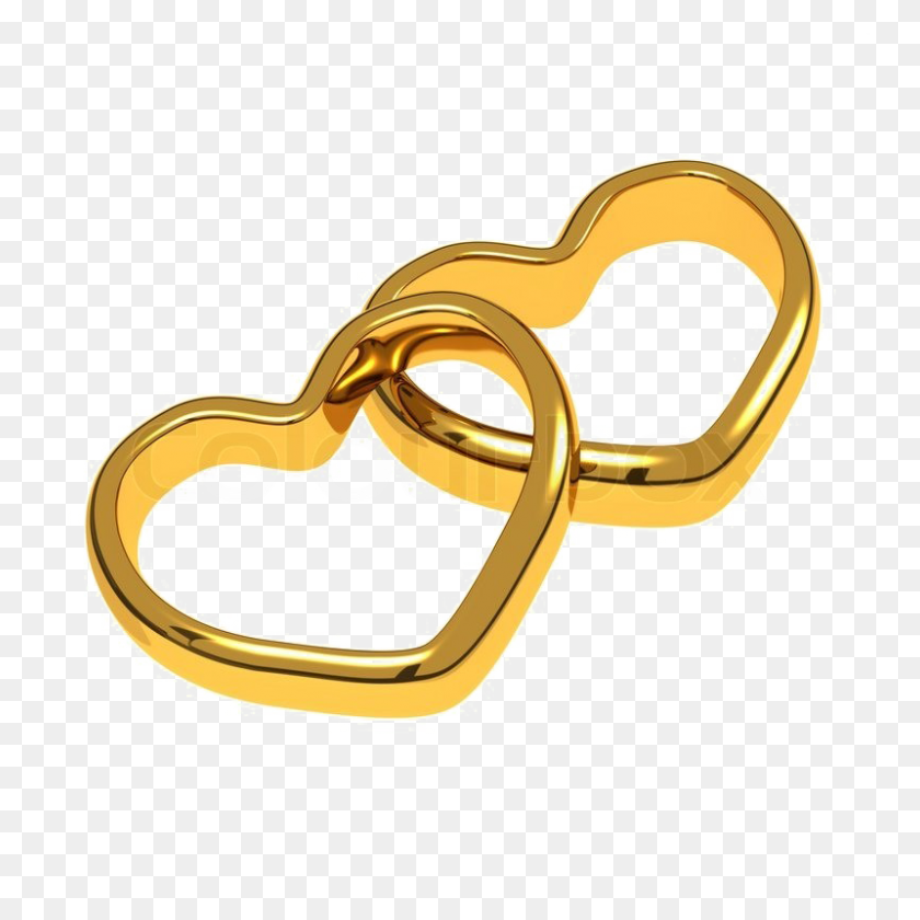 800x800 Wedding Heart Png High Quality Image - Gold Heart PNG