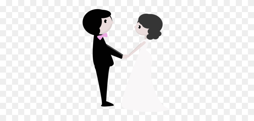293x340 Wedding Invitation Bridegroom Marriage - Married Couple Clipart