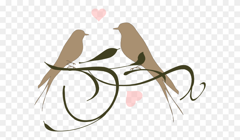 600x430 Wedding Love Birds Clip Art Clipart Thread Sketching - Snapdragon Clipart