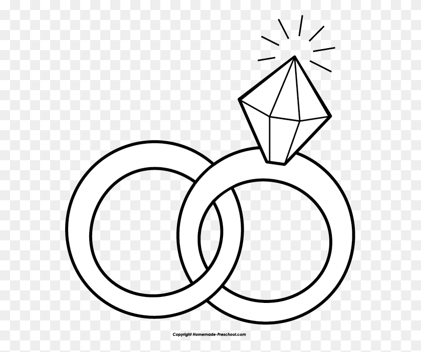 579x643 Обручальное Кольцо Кольцо С Бриллиантом Бесплатные Картинки Clipartix - Королевская Свадьба Клипарт