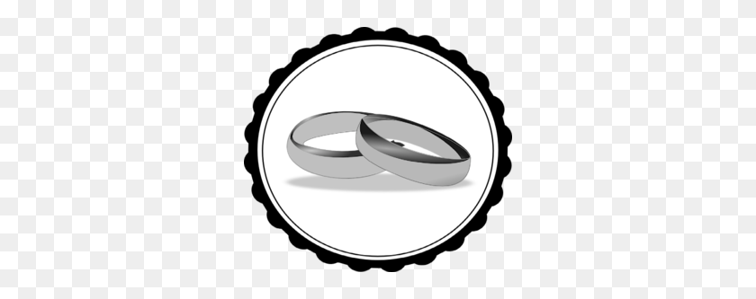 298x273 Wedding Rings Clip Art - Wedding Ring Clipart Black And White