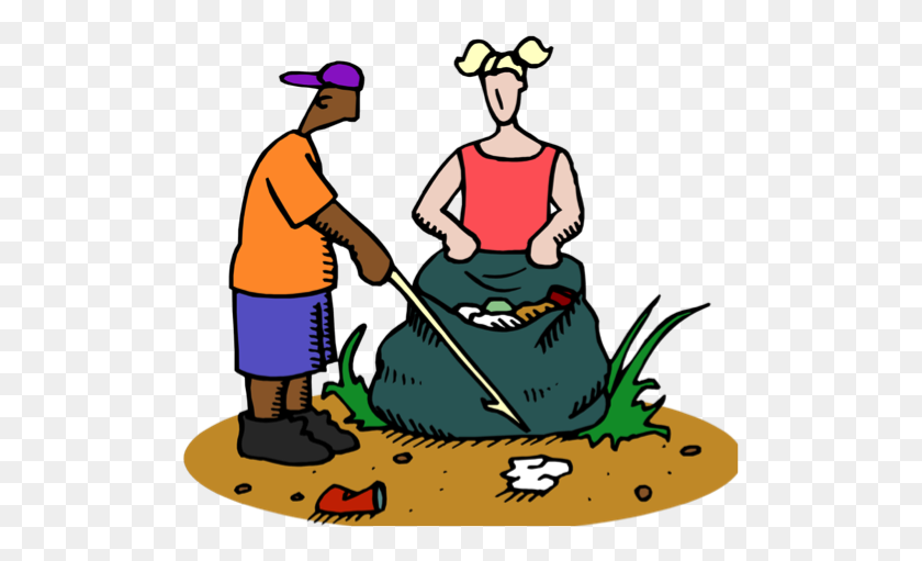 509x451 Weeping Water Public Schools - Picking Up Trash Clipart