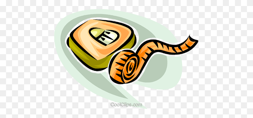 480x332 Weight Scale And A Tape Measure Royalty Free Vector Clip Art - Python Clipart
