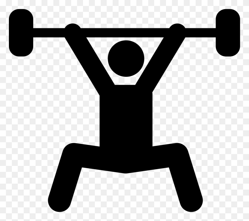980x862 Weightlifting Silhouette Power Sport Png Icon Free Download - Sport PNG