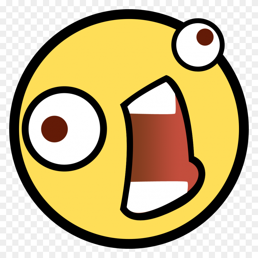 1024x1024 Weird Face Emoticon Images - Derp Face PNG