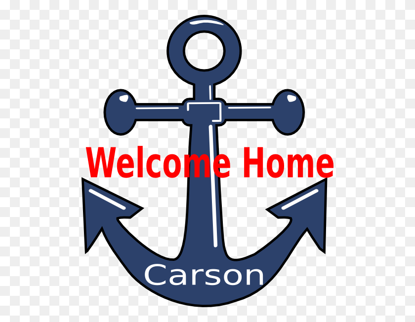 510x593 Welcome Home Anchor Clip Art - Welcome Home Clipart