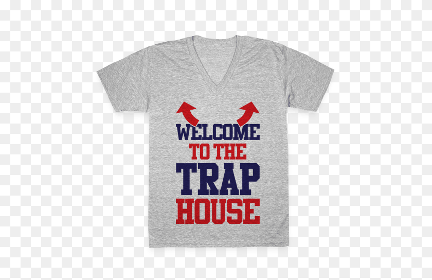 484x484 Bienvenido A La Casa Trampa Con Cuello En V Camiseta Lookhuman - Casa Trampa Png