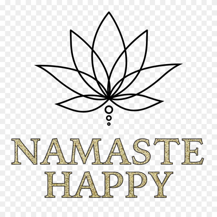 1080x1080 Wellness, Fitness Self Care Services Positive Fit Happy - Namaste PNG