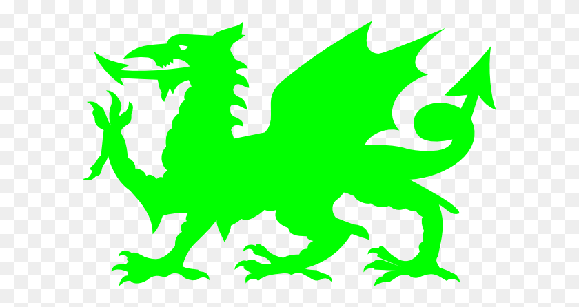 600x386 Imágenes Prediseñadas De Dragón Verde Galés - Silueta De Dragón Png