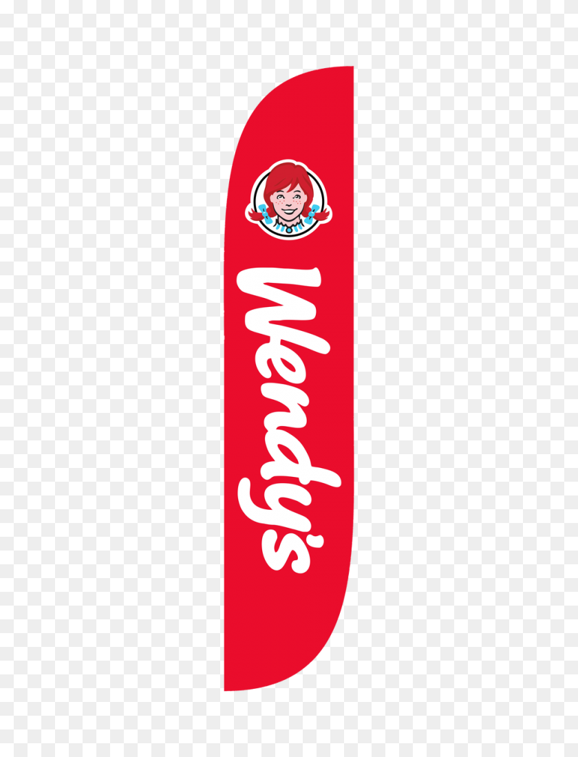 960x1280 Wendy's Feather Bandera Roja - Wendys Logo Png
