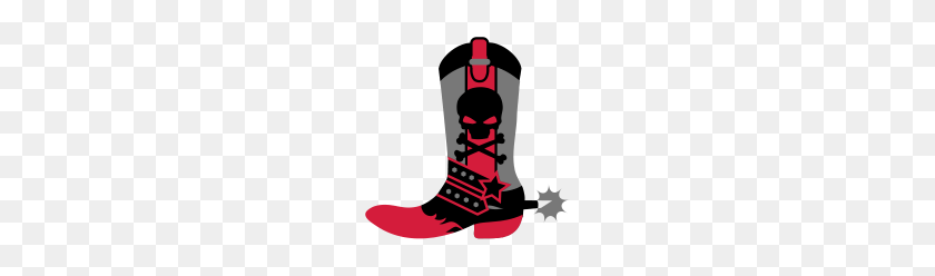 190x188 Western Boots With Skull And Crossbones - Skull Crossbones PNG