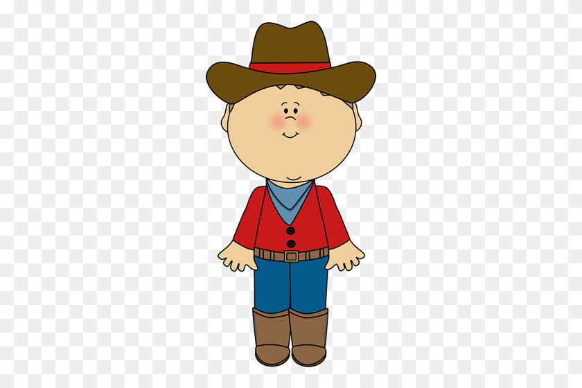 246x500 Western Clipart Kid - Multicultural Kids Clipart