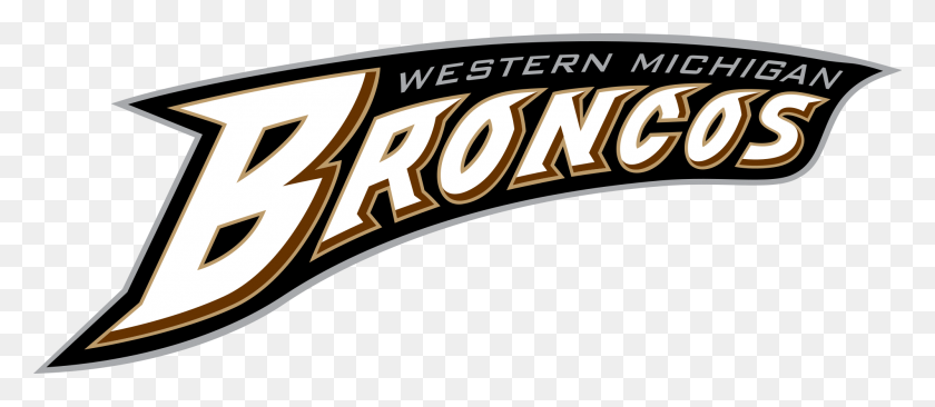 2000x785 Западный Мичиган Текстовый Логотип Бронкос - Логотип Бронкос Png