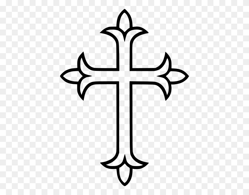 436x600 Western Syriac Cross - Western Cross Clipart