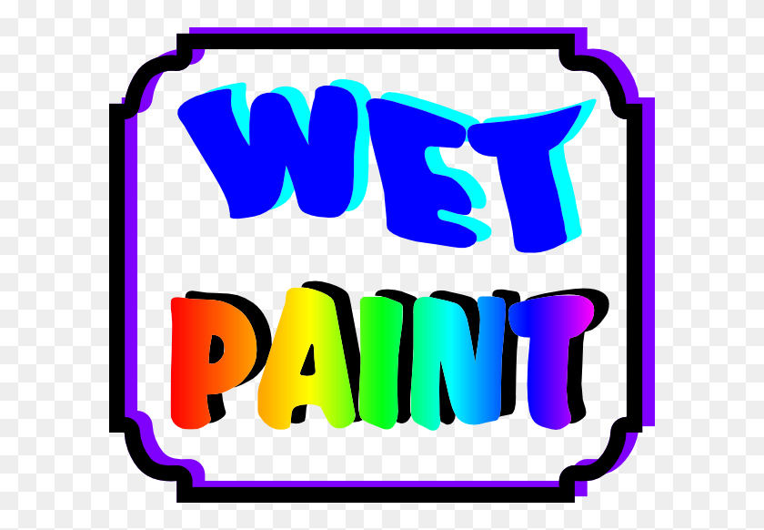600x522 Wet Paint Clipart Collection - Vintage Sign Clipart