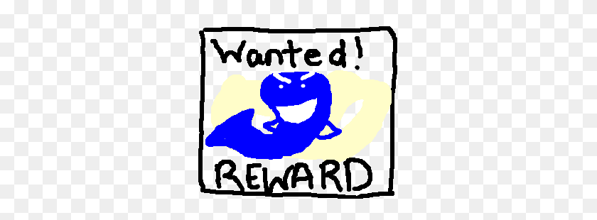 300x250 Whale On A Wanted Poster - Wanted Poster PNG