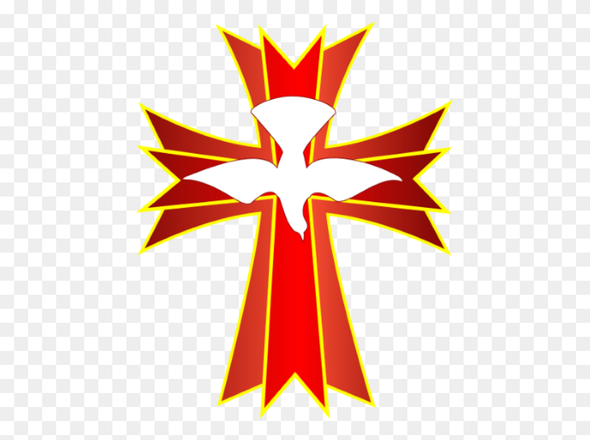 452x567 Каковы Символы Коллекций Изображений Пятидесятницы - Методистский Крест И Пламя Клипарт