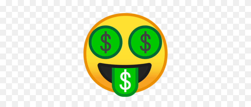 300x300 Qué Hace - Dinero Emoji Png