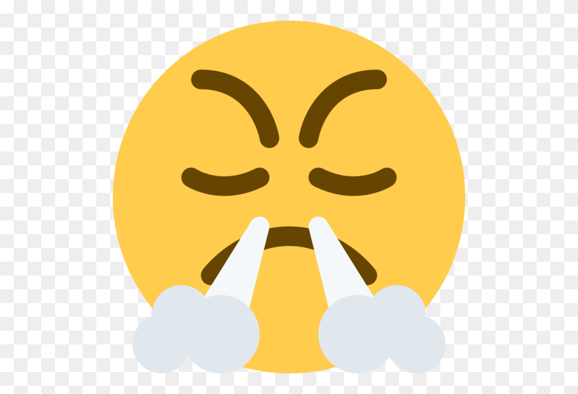 512x512 What Does Face With Steam From Nose Emoji Mean - Pizza Emoji PNG
