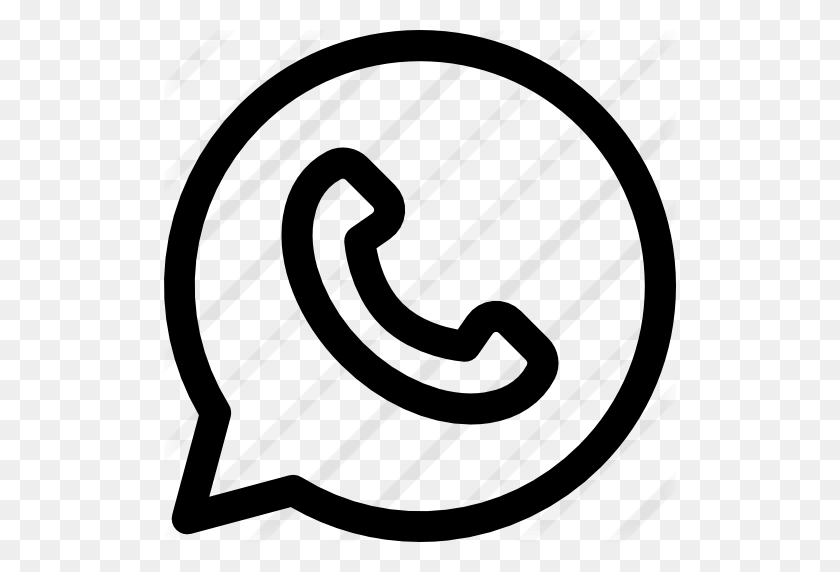512x512 Whatsapp - White Social Media Icons PNG
