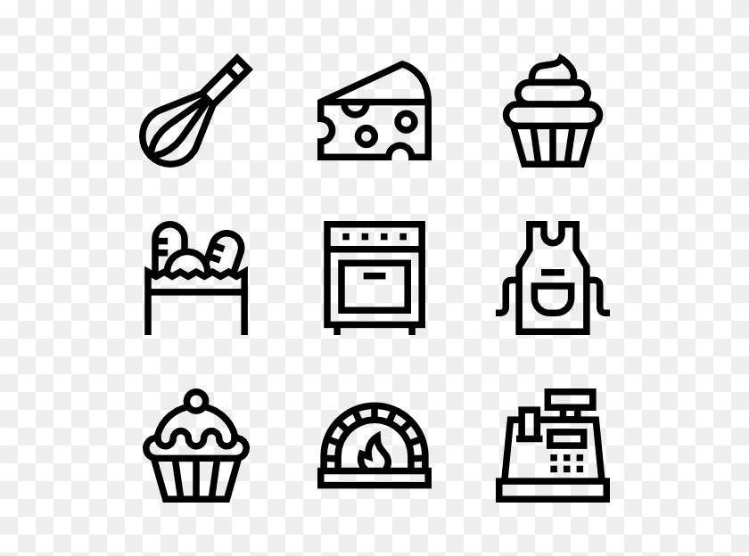 600x564 Wheat Icons - Bakery Clipart Black And White