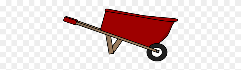 400x184 Wheelbarrow Clipart - Wheelbarrow Clipart