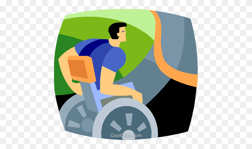 480x437 Wheelchair Athlete Royalty Free Vector Clip Art Illustration - Wheelchair Clip Art