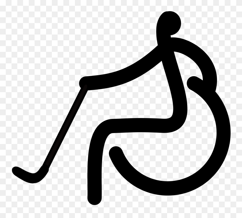 2000x1789 Wheelchair Hockey Pictogram - Wheelchair Clip Art