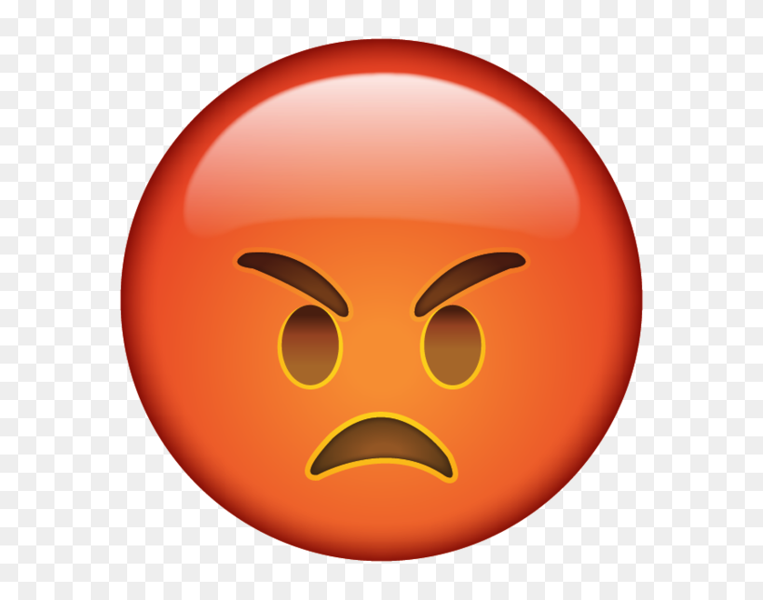 600x600 When You're So Mad That You're Red In The Face And Scowling, This - Annoyed Emoji PNG