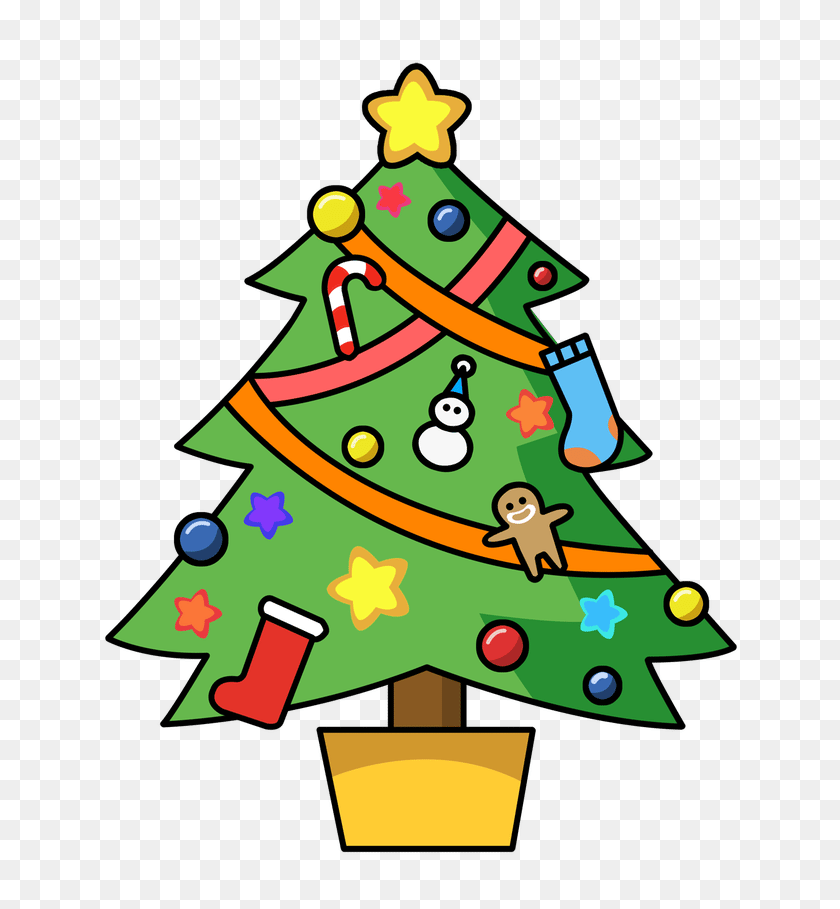 735x849 Where To Download Free Clip Art Of Christmas Trees Holidaze - Nightmare Before Christmas Characters Clipart