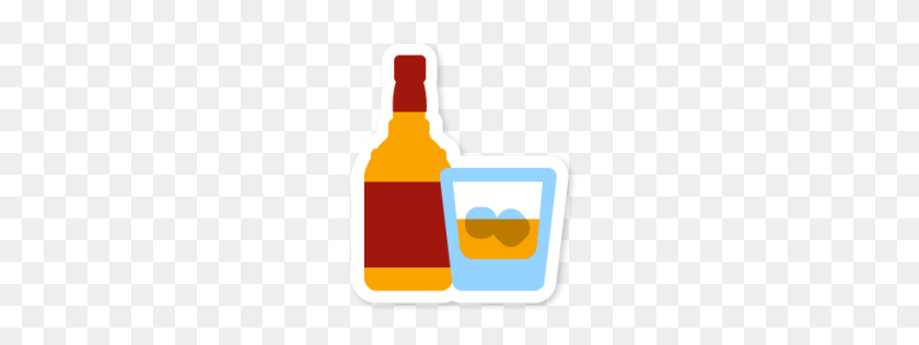 256x256 Значок Виски Swarm App Стикер Набор Иконок Соня - Бутылка Виски Клипарт