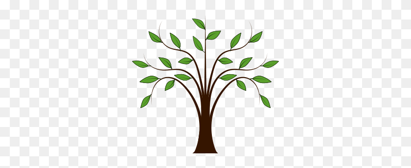 300x284 Whispy Tree - Nature Clipart