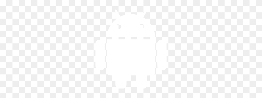 256x256 White Android Icon - Android Icon PNG