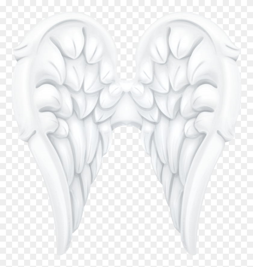 4729x5000 White Angel Wings Png Clip Art - Wings Clipart