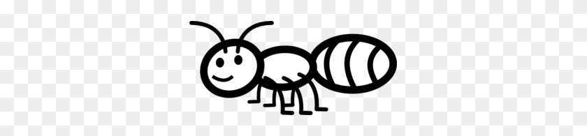 297x135 White Ant Clip Art - Ant Clipart Black And White