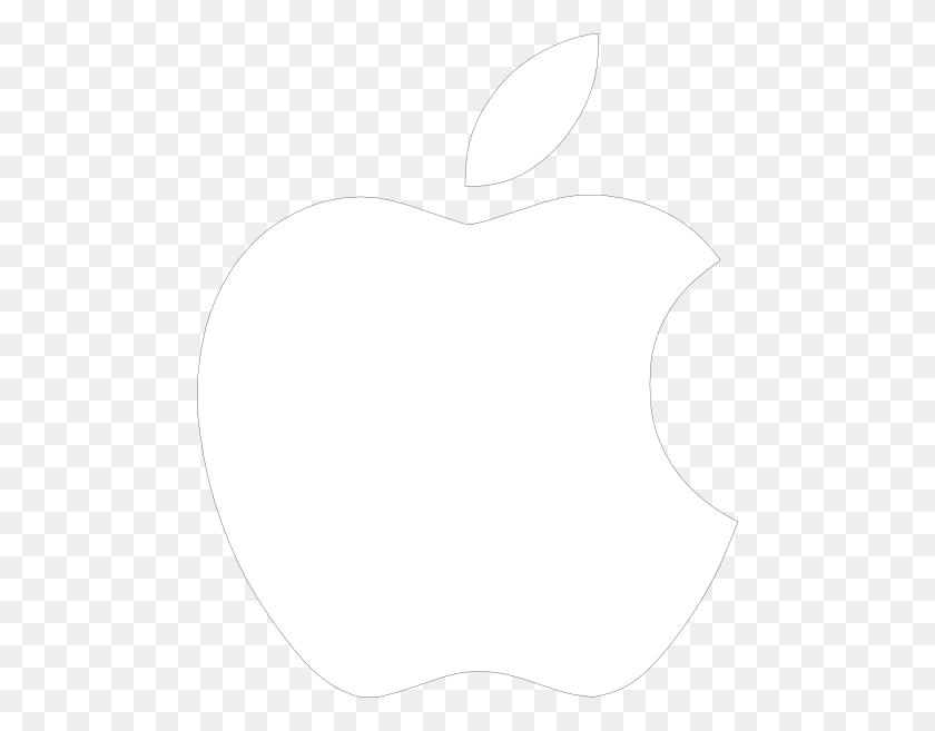 486x597 Логотип Белого Яблока На Черном Фоне Png Клипартов Для Интернета - Черный Фон Png