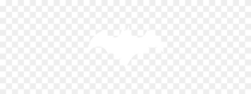 256x256 White Batman Icon - Batman Symbol PNG