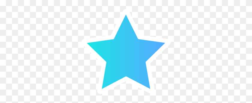 298x285 White Blue Star Clip Art - White Star Clipart