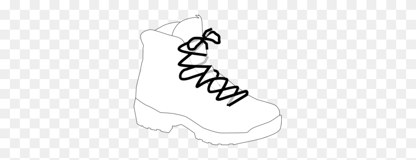 299x264 White Boot Clip Art - Walking In Line Clipart