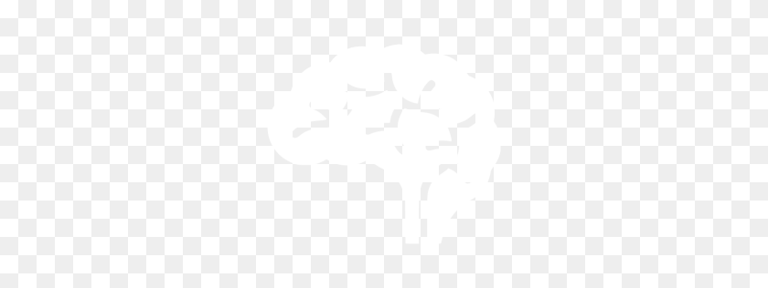 256x256 White Bran - Brain Icon PNG