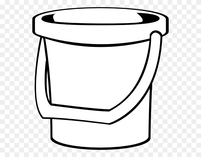 570x599 White Bucket Clip Art - Pail Clipart