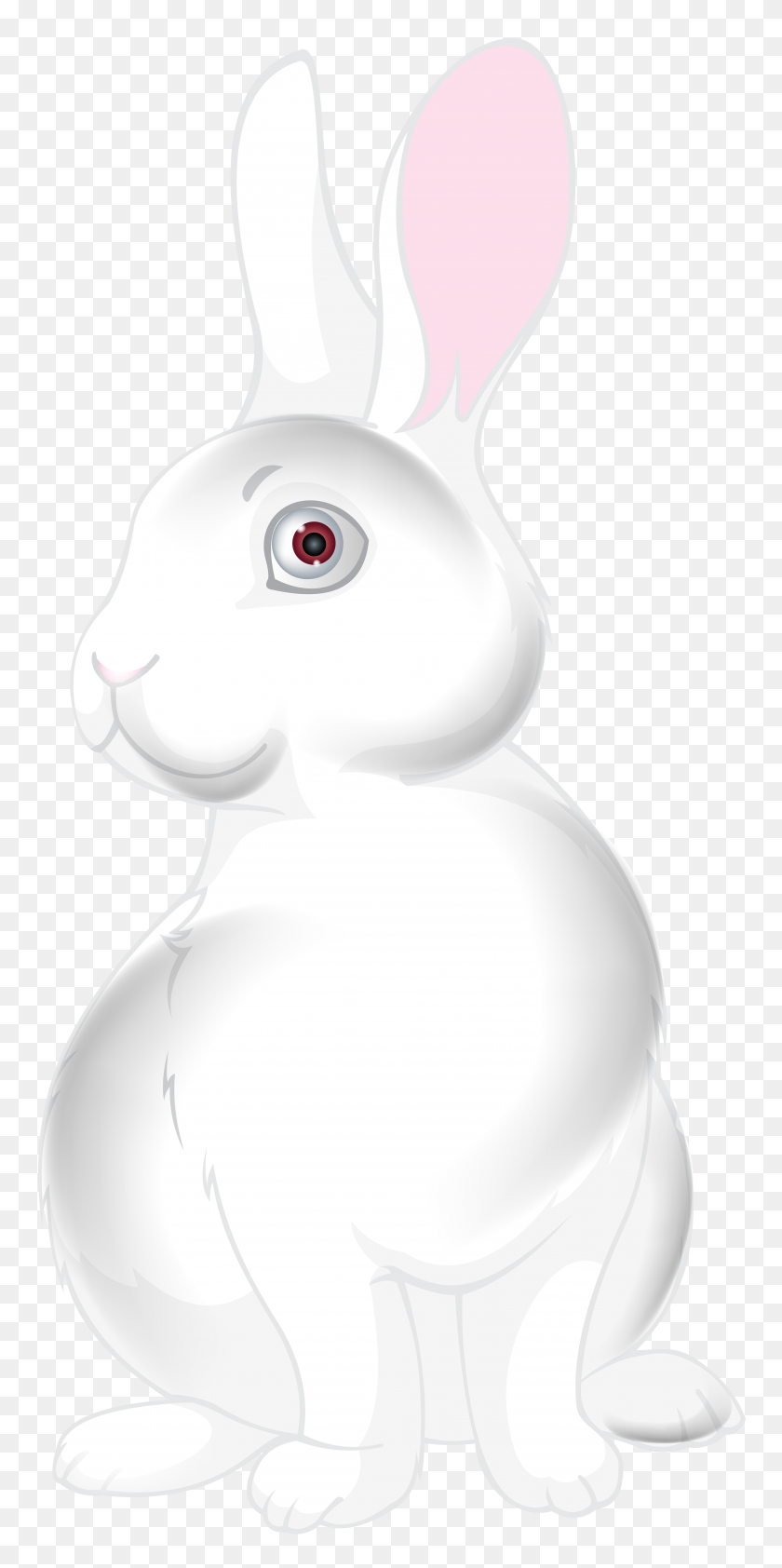 3842x8000 White Bunny Cartoon Png Clip Art - White Bunny Clipart