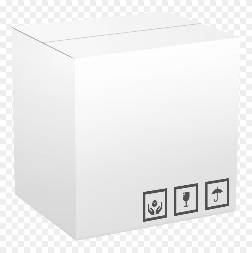 8000x8012 Caja De Carton Blanca Png Clipart - Caja Rectangular Png